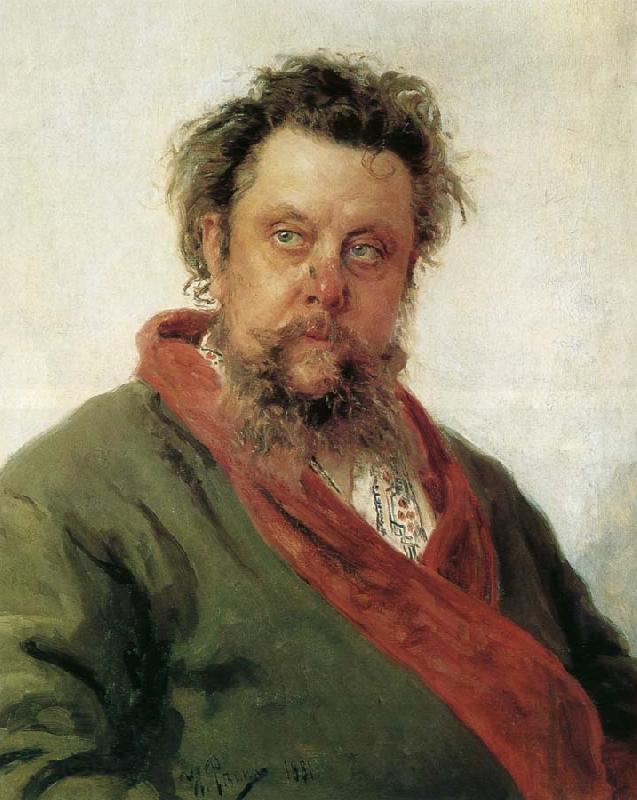 Ilya Repin Canadian composer portrait Mussorgsky China oil painting art